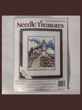 Needle Treasures 02681 "On the Lookout" Lighthouse Counted Cross Stitch 8"x10"